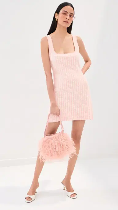 LE BOP Gingham Knit Mini Dress Ballet Pink | Thumbnail 5 LE BOP Gingham Knit Mini Dress Ballet Pink | Thumbnail 5