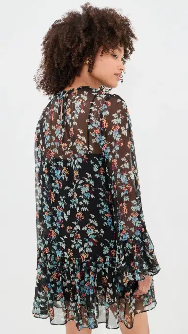 Ulla Johnson Emmeline Silk Mini Dress Nightshade 8 | Thumbnail 3 Ulla Johnson Emmeline Silk Mini Dress Nightshade 8 | Thumbnail 3