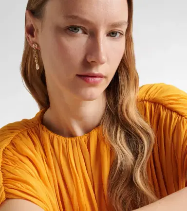 Octavia Elizabeth Nesting Gem 18kt gold drop earrings with diamonds | Thumbnail 3 Octavia Elizabeth Nesting Gem 18kt gold drop earrings with diamonds | Thumbnail 3