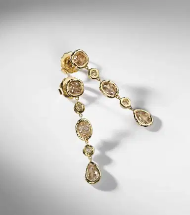 Octavia Elizabeth Nesting Gem 18kt gold drop earrings with diamonds | Thumbnail 4 Octavia Elizabeth Nesting Gem 18kt gold drop earrings with diamonds | Thumbnail 4