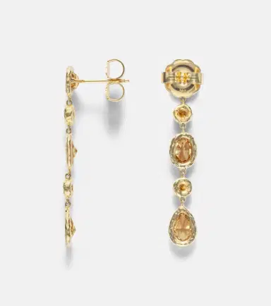 Octavia Elizabeth Nesting Gem 18kt gold drop earrings with diamonds | Thumbnail 5 Octavia Elizabeth Nesting Gem 18kt gold drop earrings with diamonds | Thumbnail 5