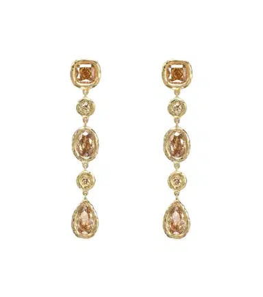 Octavia Elizabeth Nesting Gem 18kt gold drop earrings with diamonds | Thumbnail 1 Octavia Elizabeth Nesting Gem 18kt gold drop earrings with diamonds | Thumbnail 1