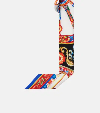 Dolce & Gabbana Carretto silk twill scarf | Thumbnail 2 Dolce & Gabbana Carretto silk twill scarf | Thumbnail 2