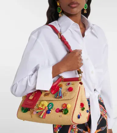 Dolce & Gabbana Sicily Medium embellished top-handle bag | Thumbnail 6 Dolce & Gabbana Sicily Medium embellished top-handle bag | Thumbnail 6