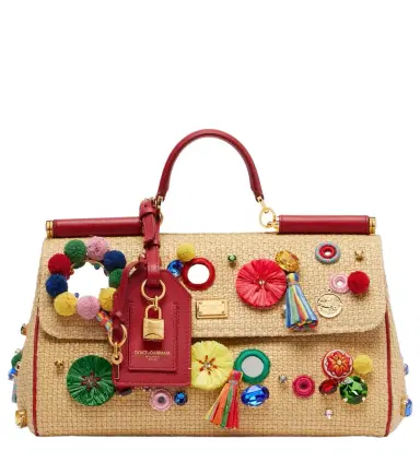Dolce & Gabbana Sicily Medium embellished top-handle bag | Thumbnail 1 Dolce & Gabbana Sicily Medium embellished top-handle bag | Thumbnail 1