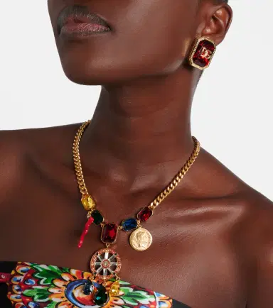 Dolce & Gabbana DG embellished clip-on earrings | Thumbnail 5 Dolce & Gabbana DG embellished clip-on earrings | Thumbnail 5