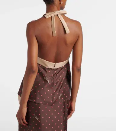 Valentino Printed halterneck silk twill top | Thumbnail 5 Valentino Printed halterneck silk twill top | Thumbnail 5