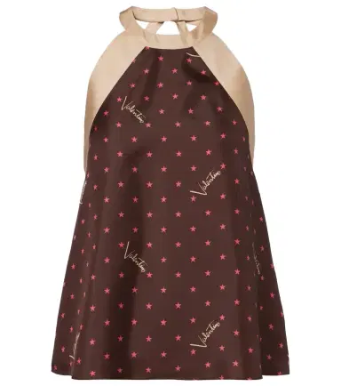 Valentino Printed halterneck silk twill top | Thumbnail 1 Valentino Printed halterneck silk twill top | Thumbnail 1