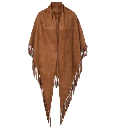 Nour Hammour Fringed suede shawl | Thumbnail 1 Nour Hammour Fringed suede shawl | Thumbnail 1