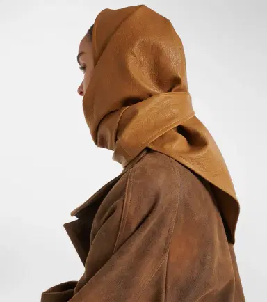 Nour Hammour Draped leather hood | Thumbnail 4 Nour Hammour Draped leather hood | Thumbnail 4