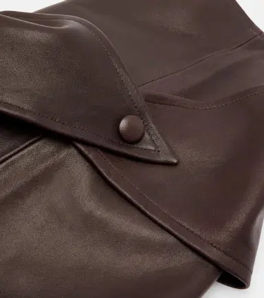 Nour Hammour Draped leather hood | Thumbnail 2 Nour Hammour Draped leather hood | Thumbnail 2