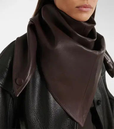 Nour Hammour Draped leather hood | Thumbnail 5 Nour Hammour Draped leather hood | Thumbnail 5