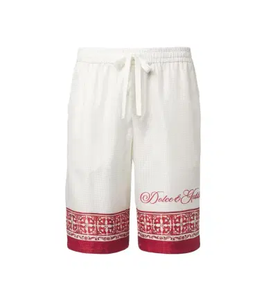 Dolce & Gabbana Majolica silk twill jacquard Bermuda shorts | Thumbnail 1 Dolce & Gabbana Majolica silk twill jacquard Bermuda shorts | Thumbnail 1