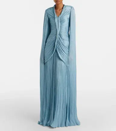 Marmar Halim Draped pleated gown | Thumbnail 4 Marmar Halim Draped pleated gown | Thumbnail 4