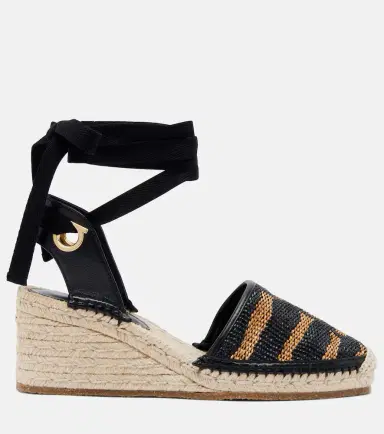 Ferragamo Animal-print raffia espadrille wedges | Thumbnail 4 Ferragamo Animal-print raffia espadrille wedges | Thumbnail 4