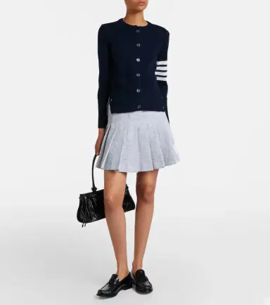 Thom Browne Pleated cotton-blend tweed miniskirt | Thumbnail 6 Thom Browne Pleated cotton-blend tweed miniskirt | Thumbnail 6