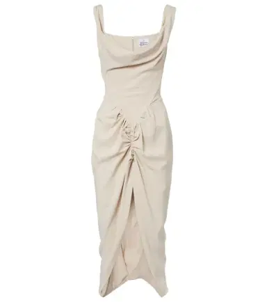 Vivienne Westwood Panther draped ruched midi dress | Thumbnail 1 Vivienne Westwood Panther draped ruched midi dress | Thumbnail 1