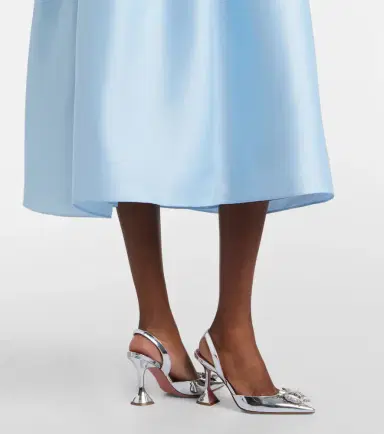 Self-Portrait Belted taffeta midi dress | Thumbnail 4 Self-Portrait Belted taffeta midi dress | Thumbnail 4