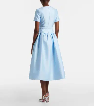 Self-Portrait Belted taffeta midi dress | Thumbnail 5 Self-Portrait Belted taffeta midi dress | Thumbnail 5