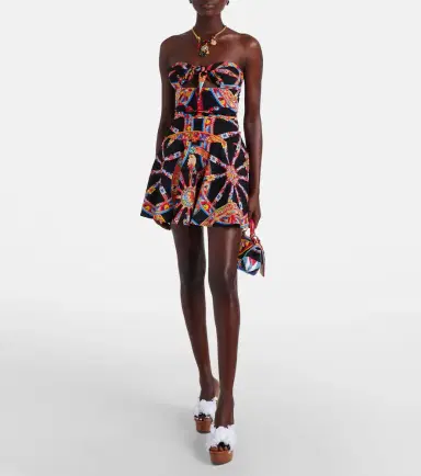 Dolce & Gabbana Printed silk-blend minidress | Thumbnail 4 Dolce & Gabbana Printed silk-blend minidress | Thumbnail 4