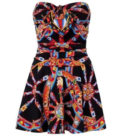 Dolce & Gabbana Printed silk-blend minidress | Thumbnail 1 Dolce & Gabbana Printed silk-blend minidress | Thumbnail 1