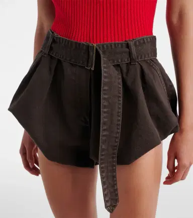 Magda Butrym Belted cotton canvas shorts | Thumbnail 2 Magda Butrym Belted cotton canvas shorts | Thumbnail 2
