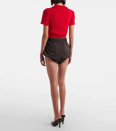 Magda Butrym Belted cotton canvas shorts | Thumbnail 4 Magda Butrym Belted cotton canvas shorts | Thumbnail 4
