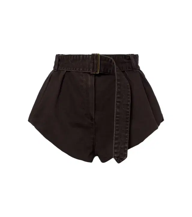 Belted cotton canvas shorts Belted cotton canvas shorts
