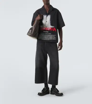 Balenciaga Printed cotton bowling shirt | Thumbnail 2 Balenciaga Printed cotton bowling shirt | Thumbnail 2