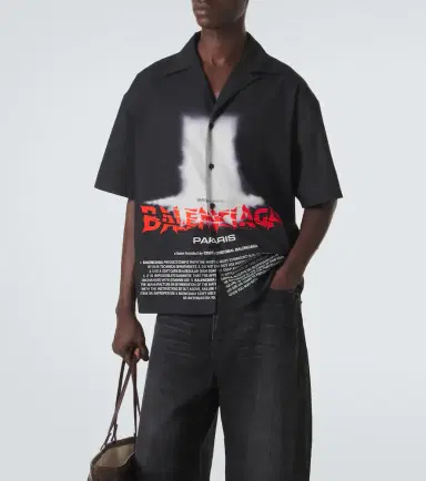 Balenciaga Printed cotton bowling shirt | Thumbnail 3 Balenciaga Printed cotton bowling shirt | Thumbnail 3