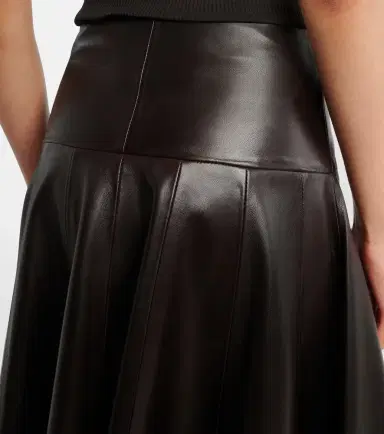 Nour Hammour Daria leather midi skirt | Thumbnail 2 Nour Hammour Daria leather midi skirt | Thumbnail 2