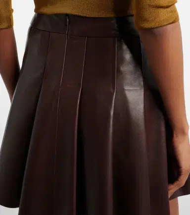 Nour Hammour Pleated leather miniskirt | Thumbnail 4 Nour Hammour Pleated leather miniskirt | Thumbnail 4