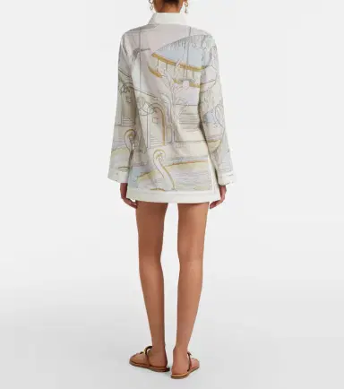 Tory Burch Printed cotton voile tunic | Thumbnail 2 Tory Burch Printed cotton voile tunic | Thumbnail 2