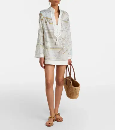 Tory Burch Printed cotton voile tunic | Thumbnail 5 Tory Burch Printed cotton voile tunic | Thumbnail 5
