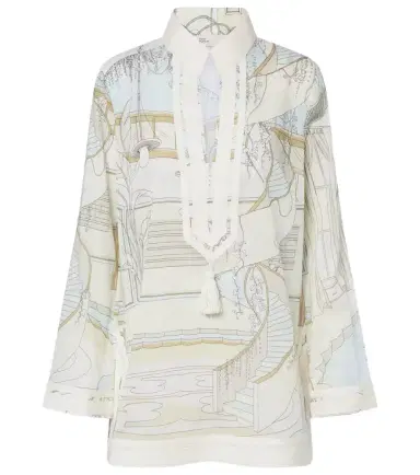 Tory Burch Printed cotton voile tunic | Thumbnail 1 Tory Burch Printed cotton voile tunic | Thumbnail 1
