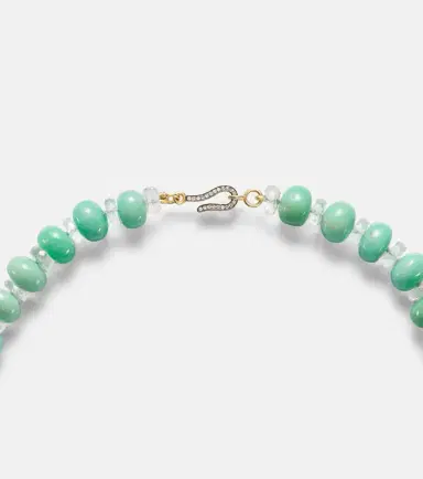 Ileana Makri Beaded necklace with chrysoprases, topaz, and diamonds | Thumbnail 2 Ileana Makri Beaded necklace with chrysoprases, topaz, and diamonds | Thumbnail 2
