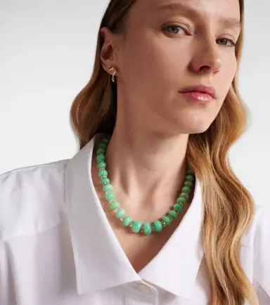 Ileana Makri Beaded necklace with chrysoprases, topaz, and diamonds | Thumbnail 5 Ileana Makri Beaded necklace with chrysoprases, topaz, and diamonds | Thumbnail 5