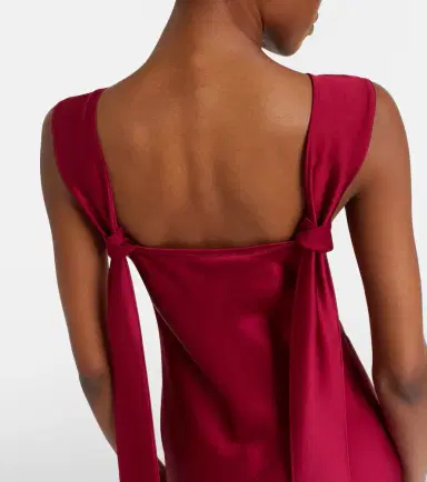 Max Mara Crêpe satin maxi dress | Thumbnail 4 Max Mara Crêpe satin maxi dress | Thumbnail 4
