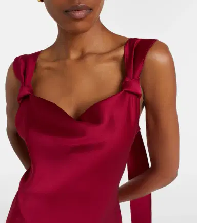 Max Mara Crêpe satin maxi dress | Thumbnail 5 Max Mara Crêpe satin maxi dress | Thumbnail 5