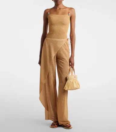 Oséree Oséree Lumière beaded wide-leg pants | Thumbnail 3 Oséree Oséree Lumière beaded wide-leg pants | Thumbnail 3