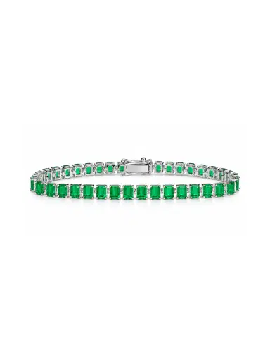 Wish Fine Jewelry 12.66ct Emerald 18K Gold Tennis Bracelet | Thumbnail 1 Wish Fine Jewelry 12.66ct Emerald 18K Gold Tennis Bracelet | Thumbnail 1