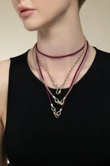 Marla Aaron Aubergine The String Project Necklace - Silver | Thumbnail 2 Marla Aaron Aubergine The String Project Necklace - Silver | Thumbnail 2