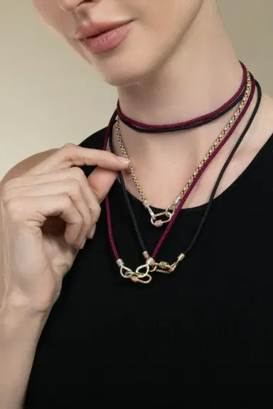 Marla Aaron Black The String Project Necklace - Yellow Gold | Thumbnail 3 Marla Aaron Black The String Project Necklace - Yellow Gold | Thumbnail 3