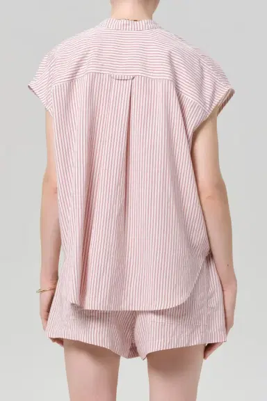 Citizens of Humanity Este Drawstring Short - Raspberry Stripe | Thumbnail 4 Citizens of Humanity Este Drawstring Short - Raspberry Stripe | Thumbnail 4
