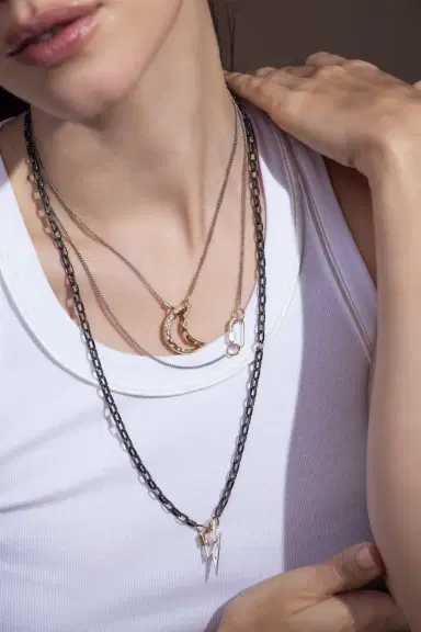Marla Aaron Heavy Curb Chain Necklace - Silver - 17in | Thumbnail 2 Marla Aaron Heavy Curb Chain Necklace - Silver - 17in | Thumbnail 2
