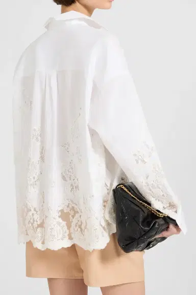ERMANNO SCERVINO Long Sleeve Embroidered Shirt | Thumbnail 5 ERMANNO SCERVINO Long Sleeve Embroidered Shirt | Thumbnail 5