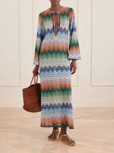 Missoni Mare Striped Metallic Crochet-knit Coverup | Thumbnail 2 Missoni Mare Striped Metallic Crochet-knit Coverup | Thumbnail 2