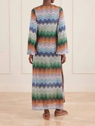 Missoni Mare Striped Metallic Crochet-knit Coverup | Thumbnail 3 Missoni Mare Striped Metallic Crochet-knit Coverup | Thumbnail 3