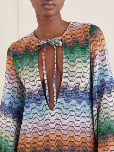 Missoni Mare Striped Metallic Crochet-knit Coverup | Thumbnail 4 Missoni Mare Striped Metallic Crochet-knit Coverup | Thumbnail 4