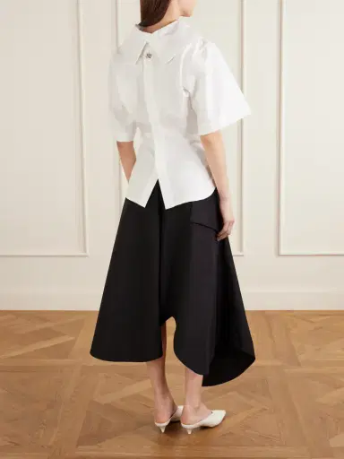 Bottega Veneta Paneled Cotton-toile Shirt | Thumbnail 3 Bottega Veneta Paneled Cotton-toile Shirt | Thumbnail 3